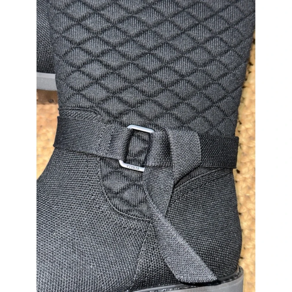 VIVAIA Wool Biker Boots with Round Toe and Mid-Height Sole Black EU/43 US/11‎
